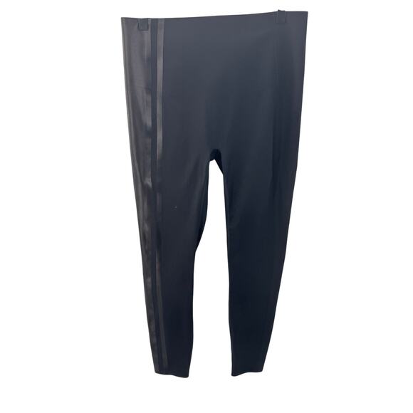 SPANX by Sara Blakely Leggings Gloss‎ Side Stripes Women’s Size Large Black - Picture 2 of 9